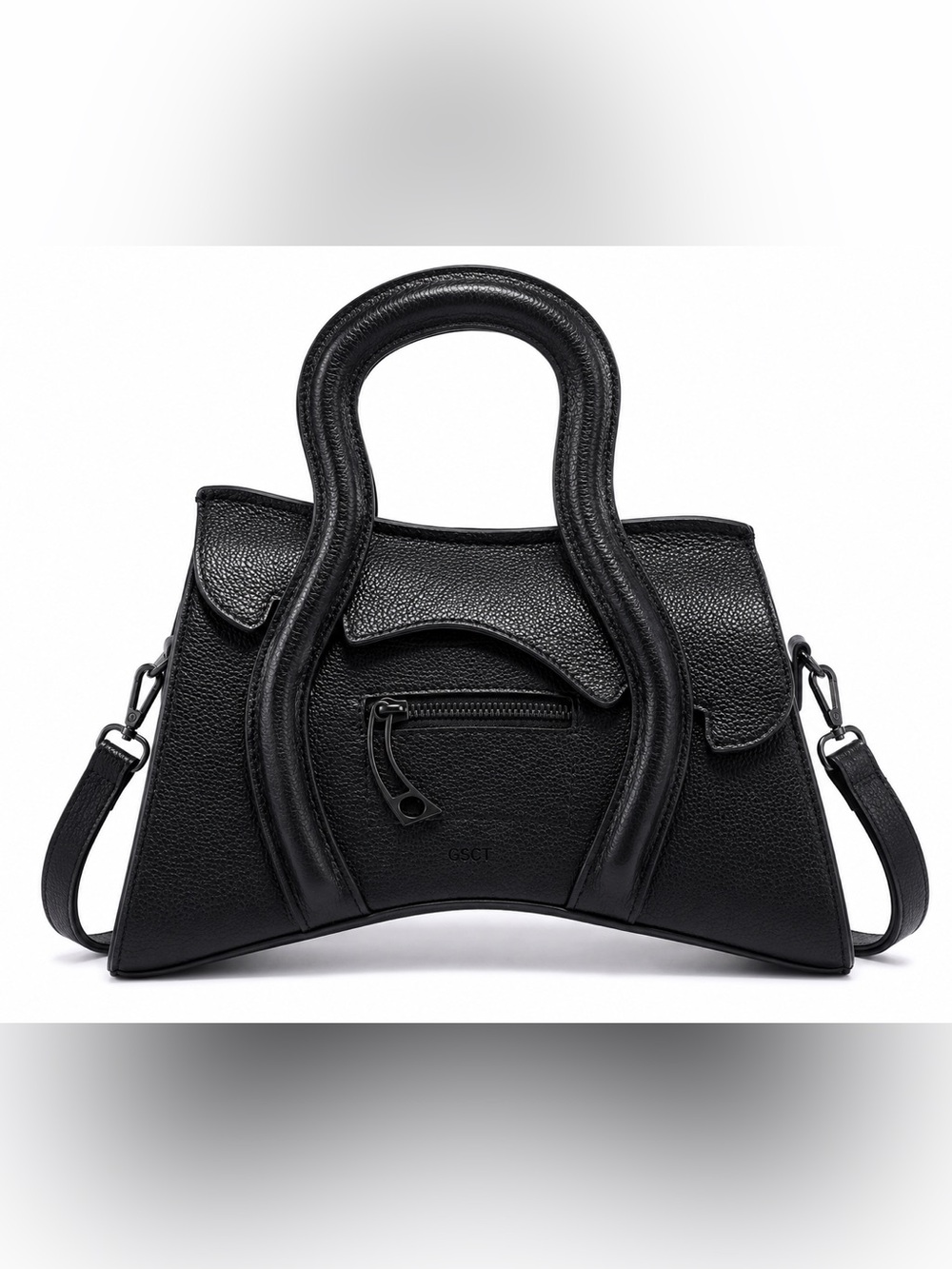 MSCHF GSCT Global Supply Chain Telephone Black Leather Sculptural Top Handle NWT